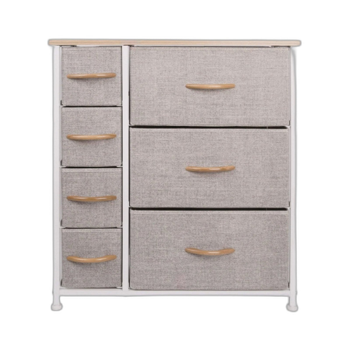 Ovela 7 Drawer Storage Chest Beige Lightweight Durable Storage DEMO