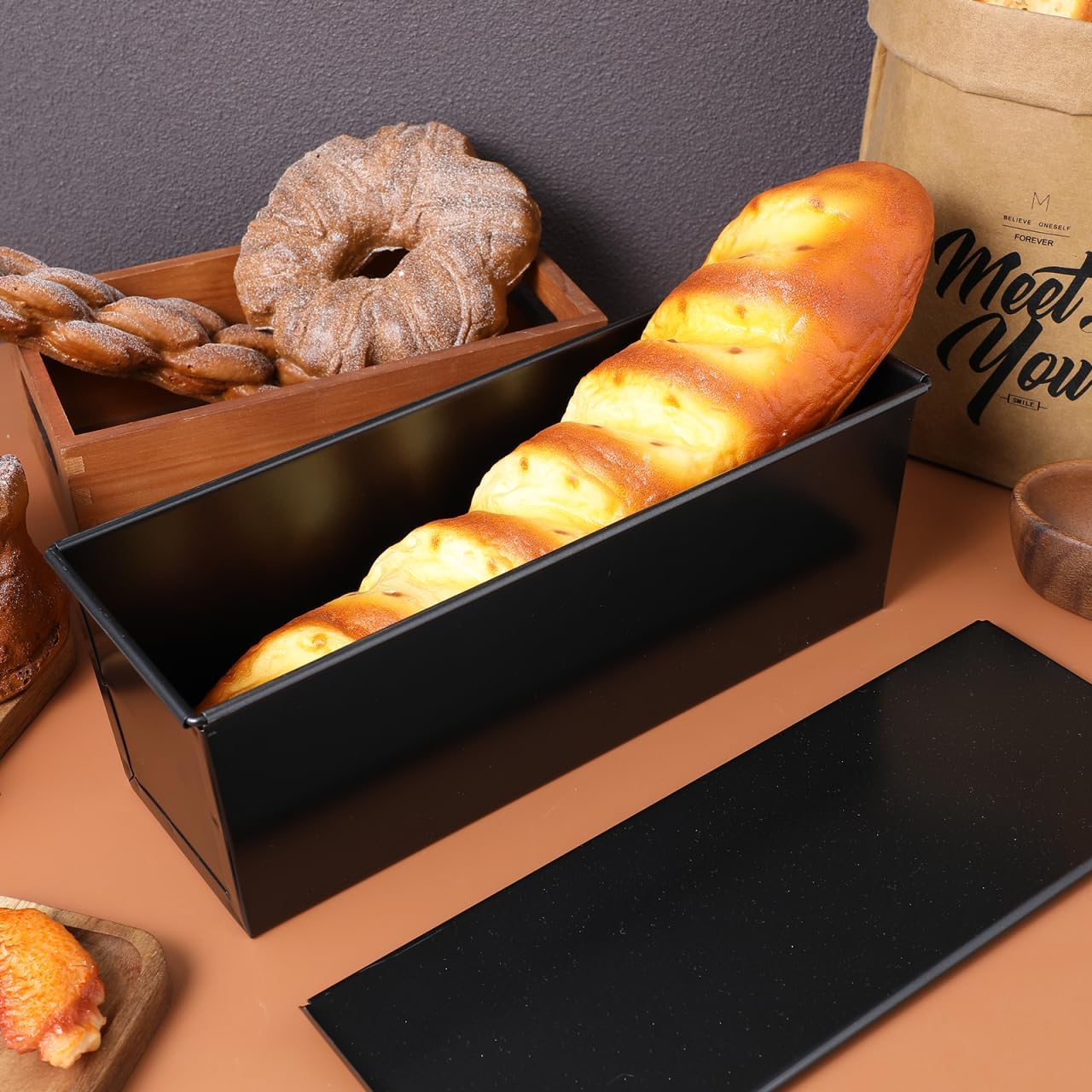 Rectangular Bakeware Tins & Trays Metal Bread Toast Box Loaf Pan Black DEMO