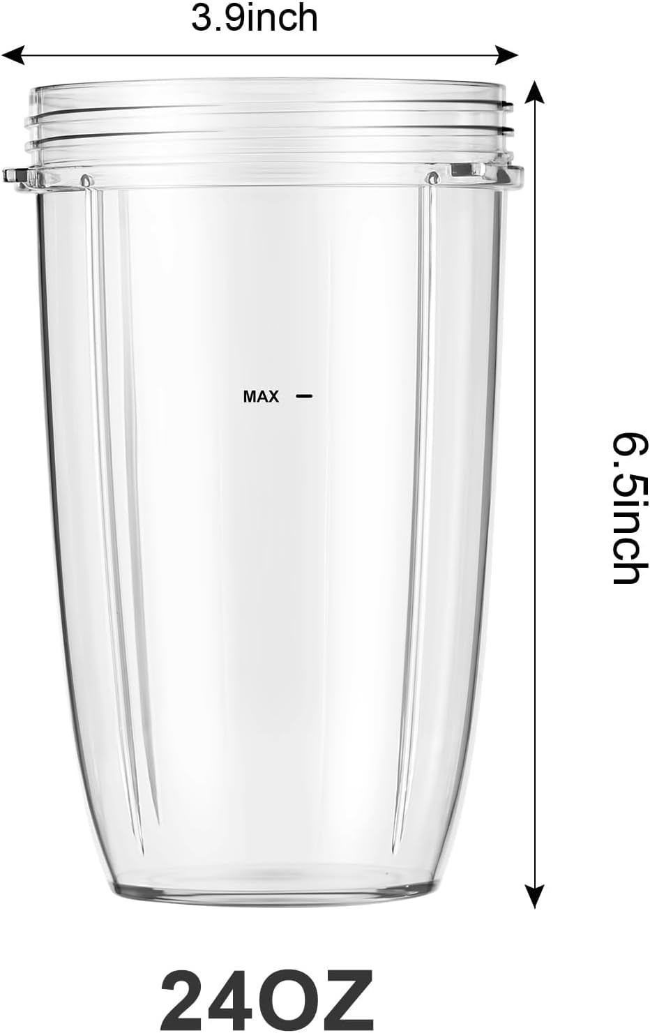24oz Blenders Cups with Flip-Top To-Go-Lids Fit for NutriBullet Grey NEW