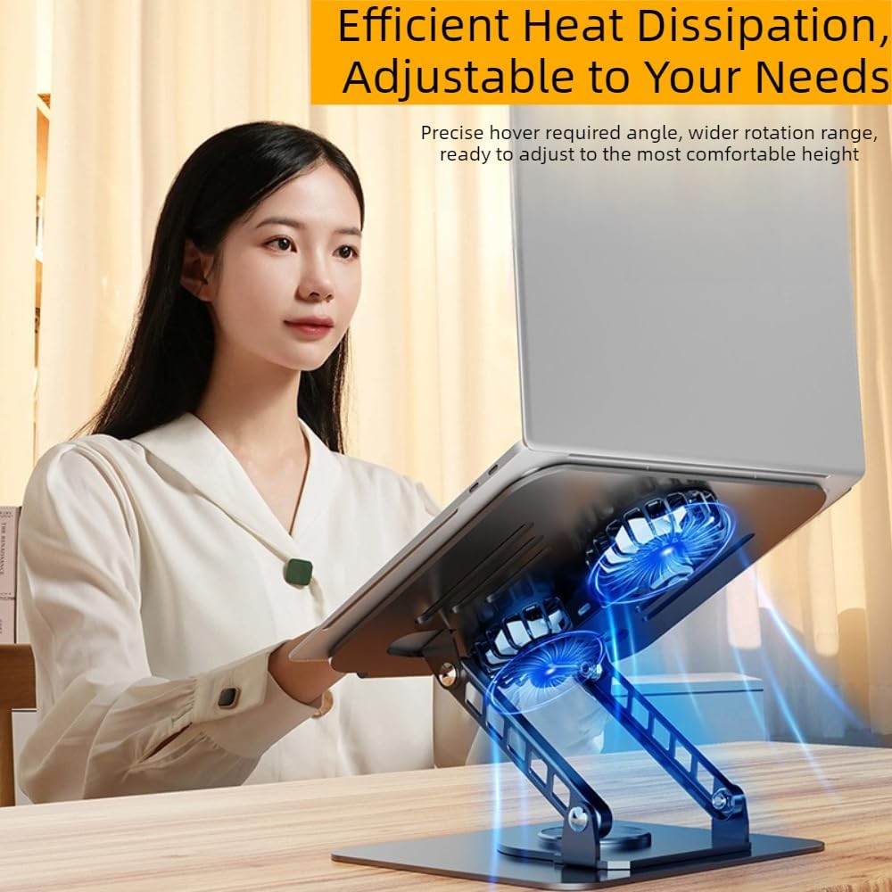 360° Swivel Computer Stands Rotating Computer Riser Foldable Laptop Stand NEW