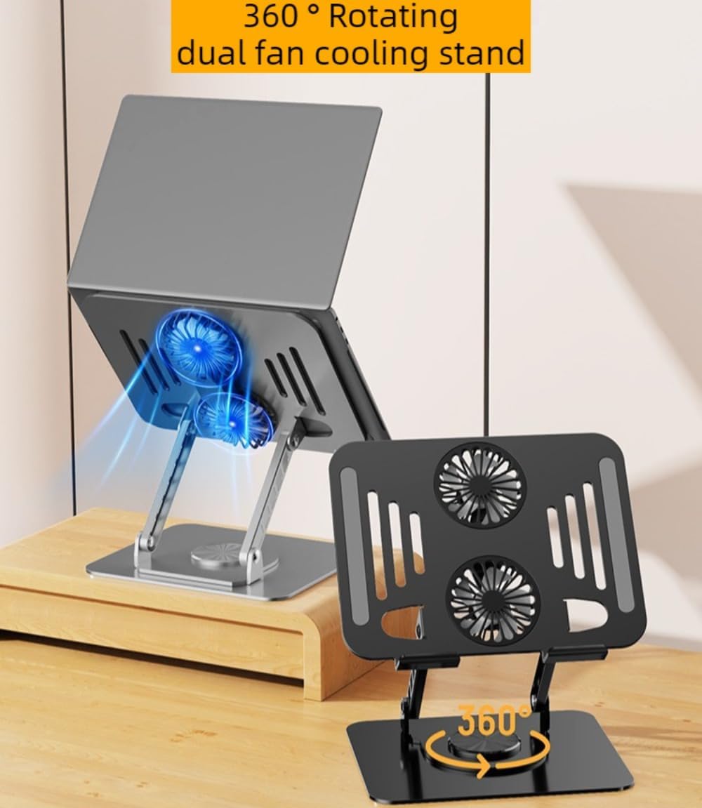 360° Swivel Computer Stands Rotating Computer Riser Foldable Laptop Stand NEW