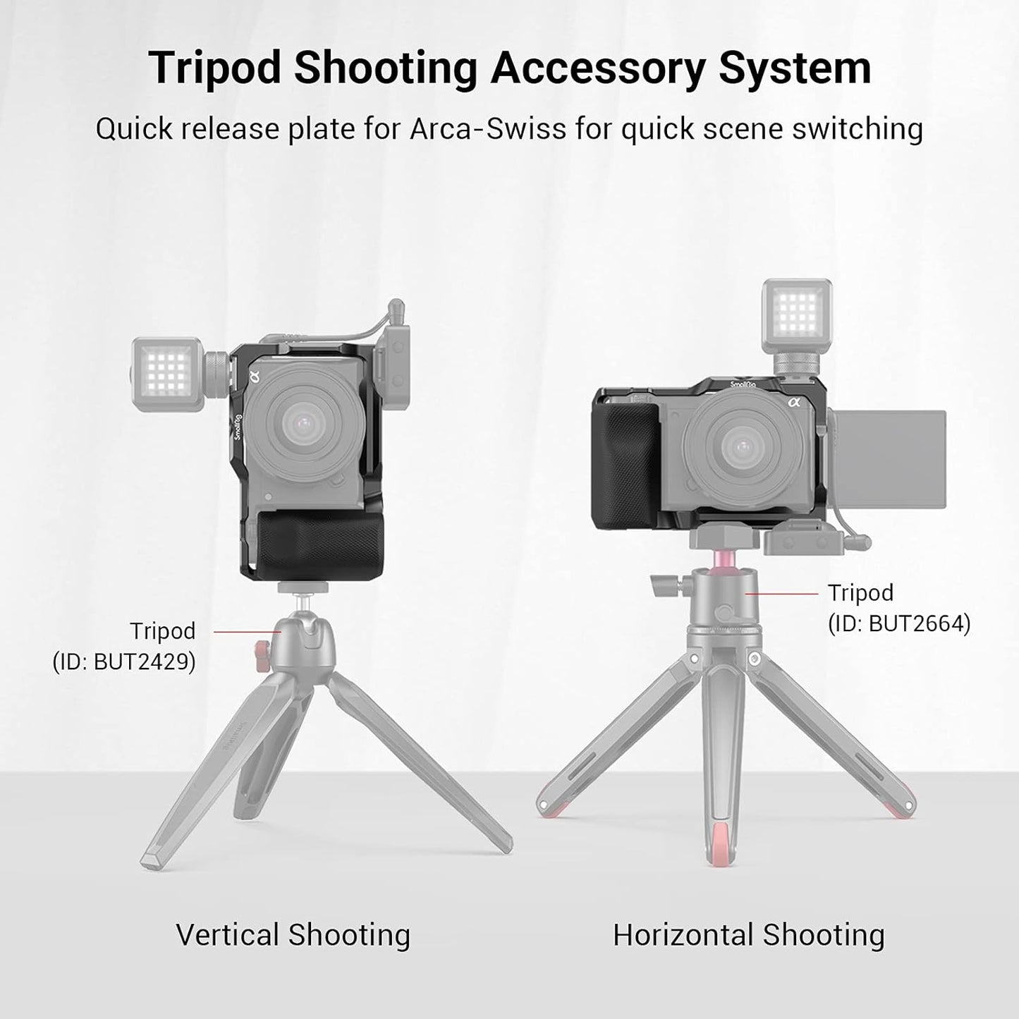 SMALLRIG ZV-E10 Camera Cage Mount with Grip and Built-in Quick Release DEMO