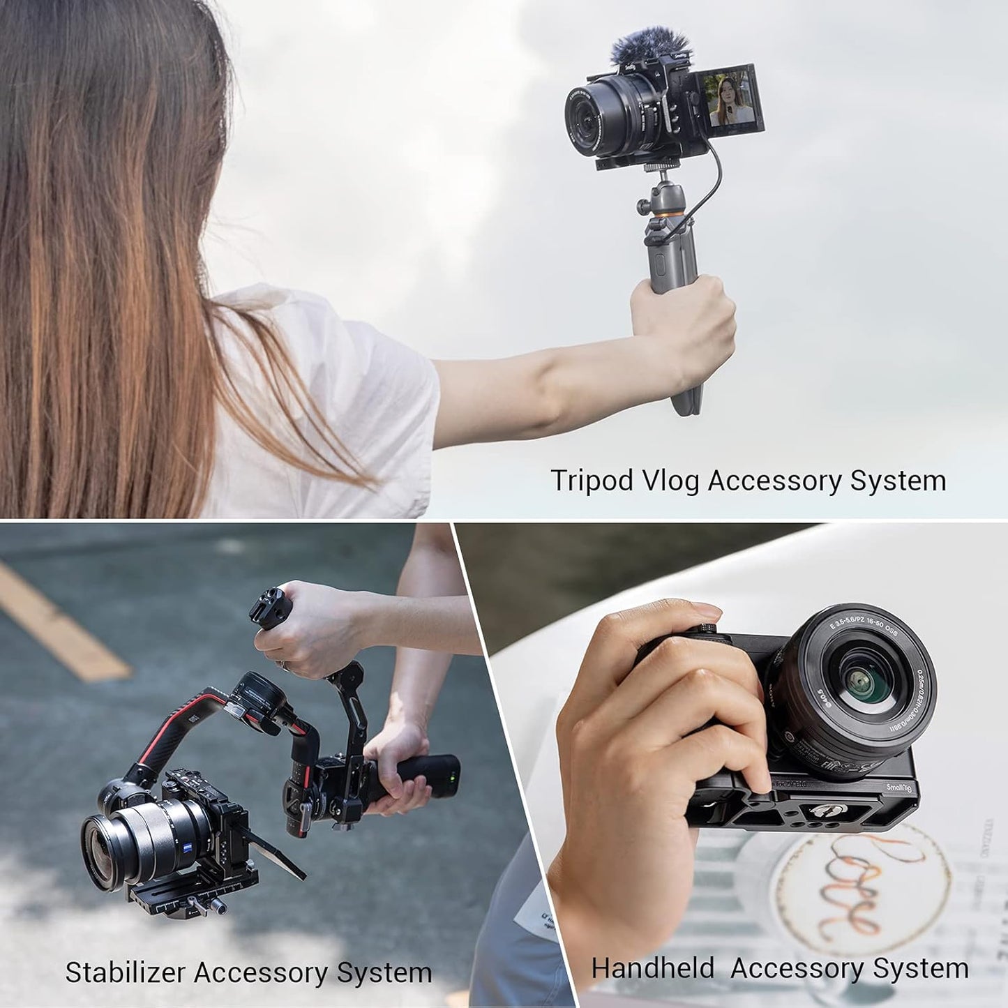 SMALLRIG ZV-E10 Camera Cage Mount with Grip and Built-in Quick Release DEMO
