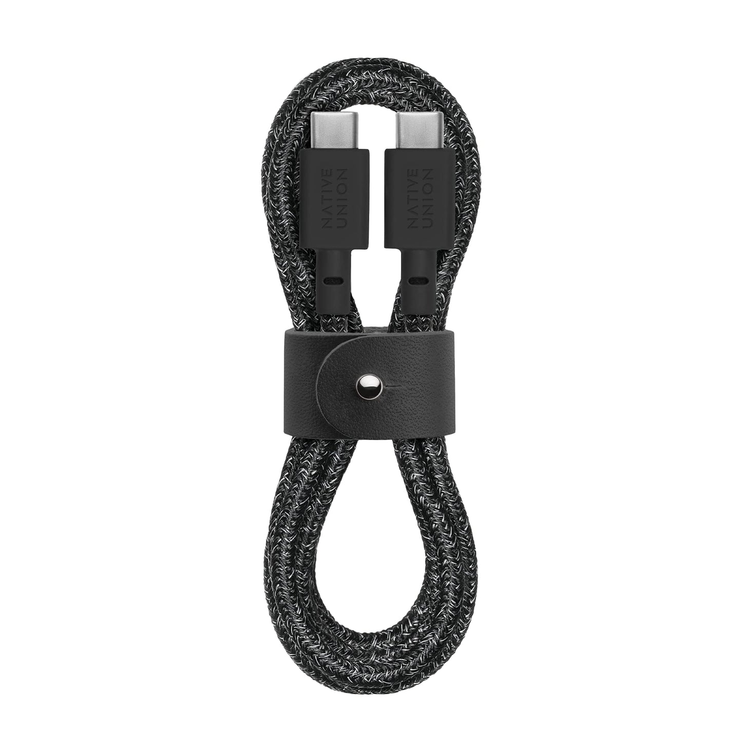 Native Union Type A to USB-C 1.2m Braided Belted Charging Cable Cosmos Black NEW