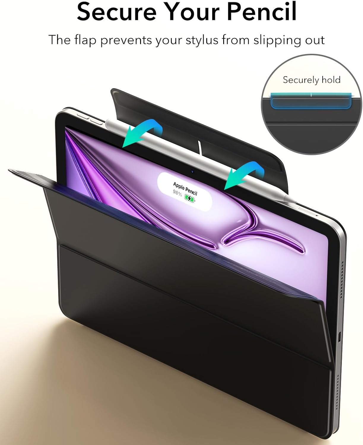 ESR Protective Tablet Cases for iPad Air 12.9-13 inch, Black Covers Size NEW