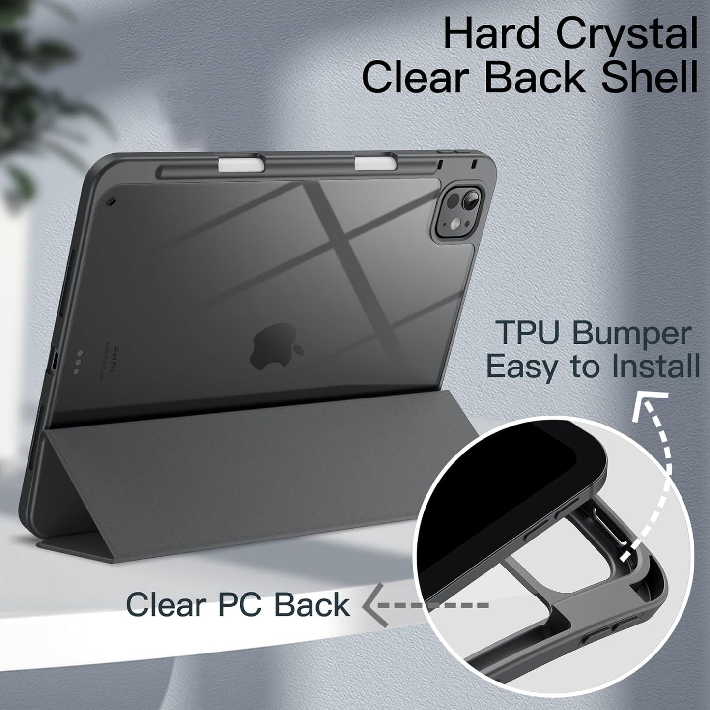 JETech Space Tablet Cases Gray Tablet Case for iPad Pro 11-Inch 5th & 6th NEW