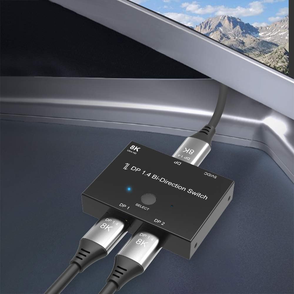 DisplayPort 8K DP 1.4 Bi-Directional Splitter Switch Selector Converter Box NEW