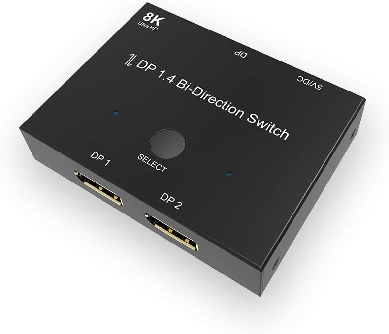 DisplayPort 8K DP 1.4 Bi-Directional Splitter Switch Selector Converter Box NEW
