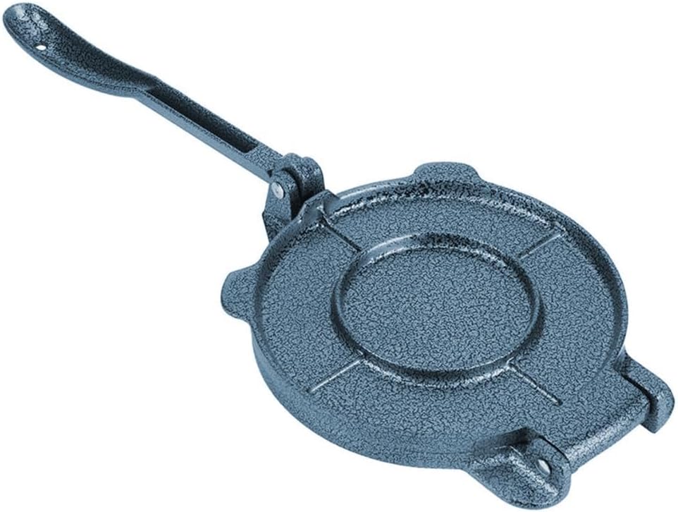 ViviCreate 8" Heavy Duty Cast Iron Tortilla Press with 100pcs Paper Blue NEW