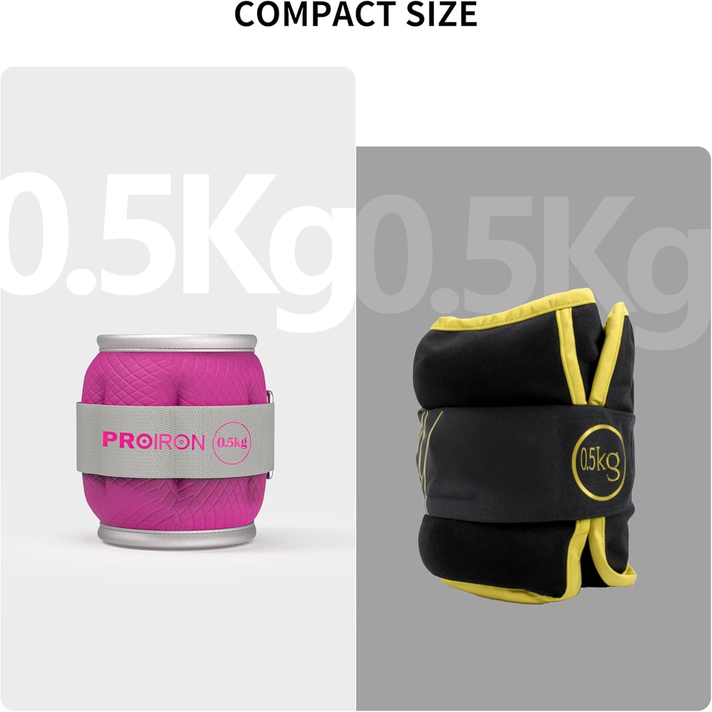 PROIRON Reflective Wrist & Ankle Weights Set, 2 x 0.5kg Adjustable Workout NEW