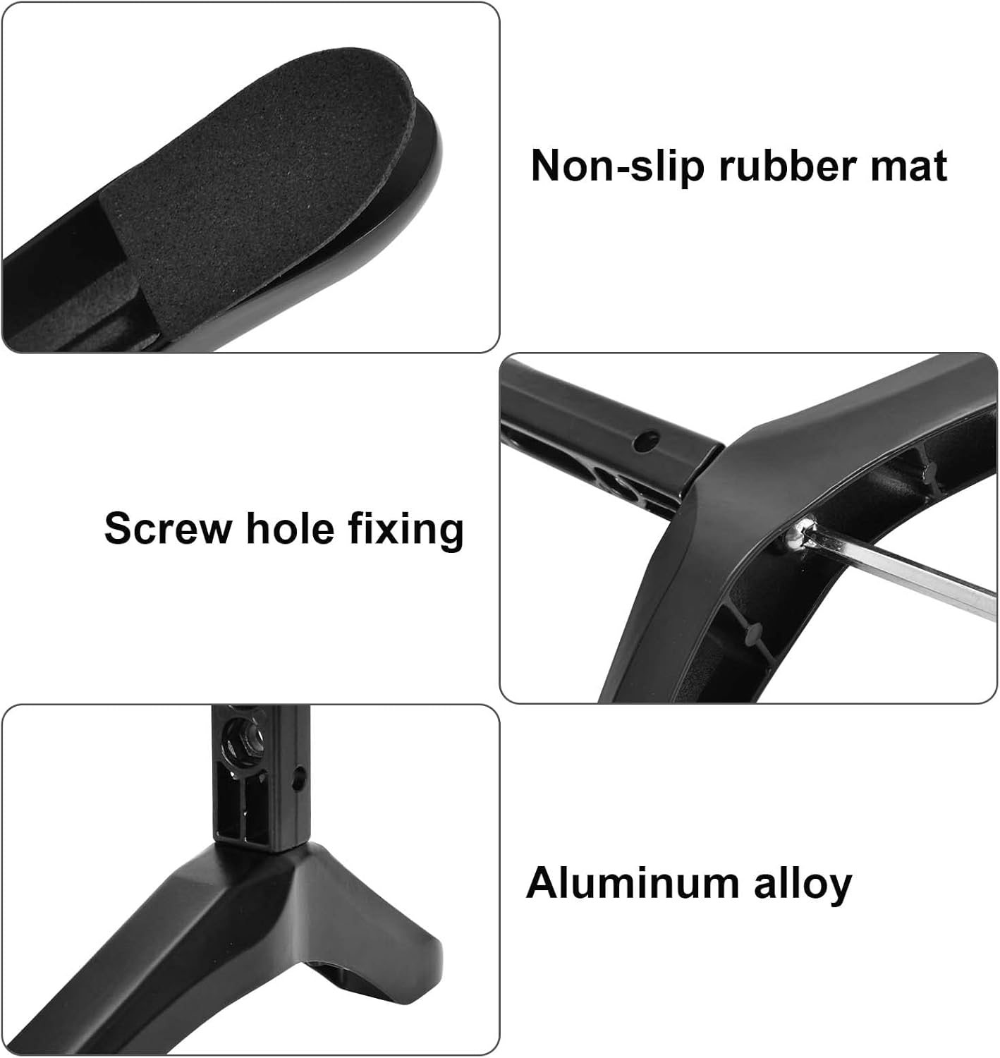 Black Alloy TV Mount Stands Steel Tabletop TV Mount Stand Replacement NEW