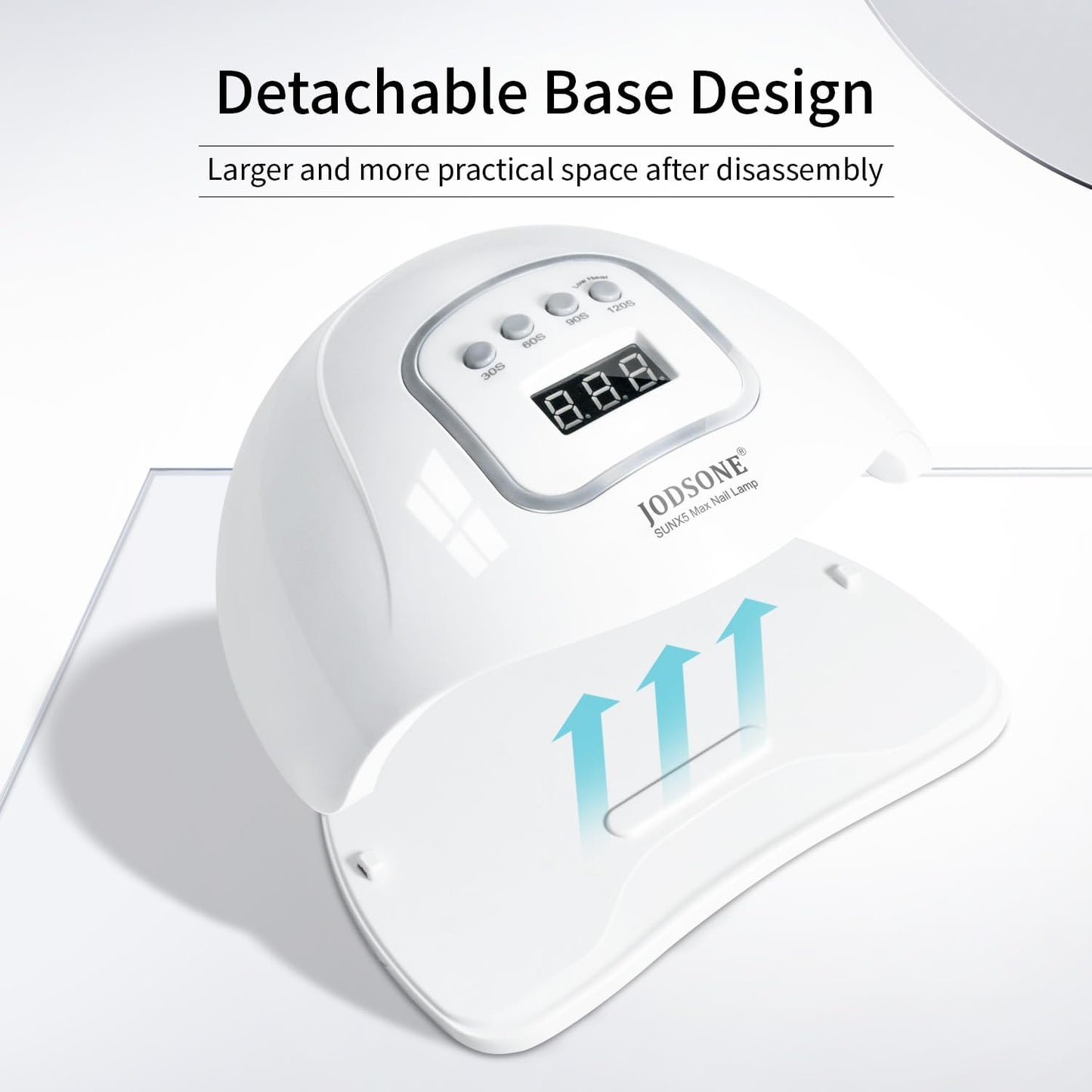 Salon-Grade UV LED Nail Lamp for Curing Gel Polish, White Dryer Machine DEMO