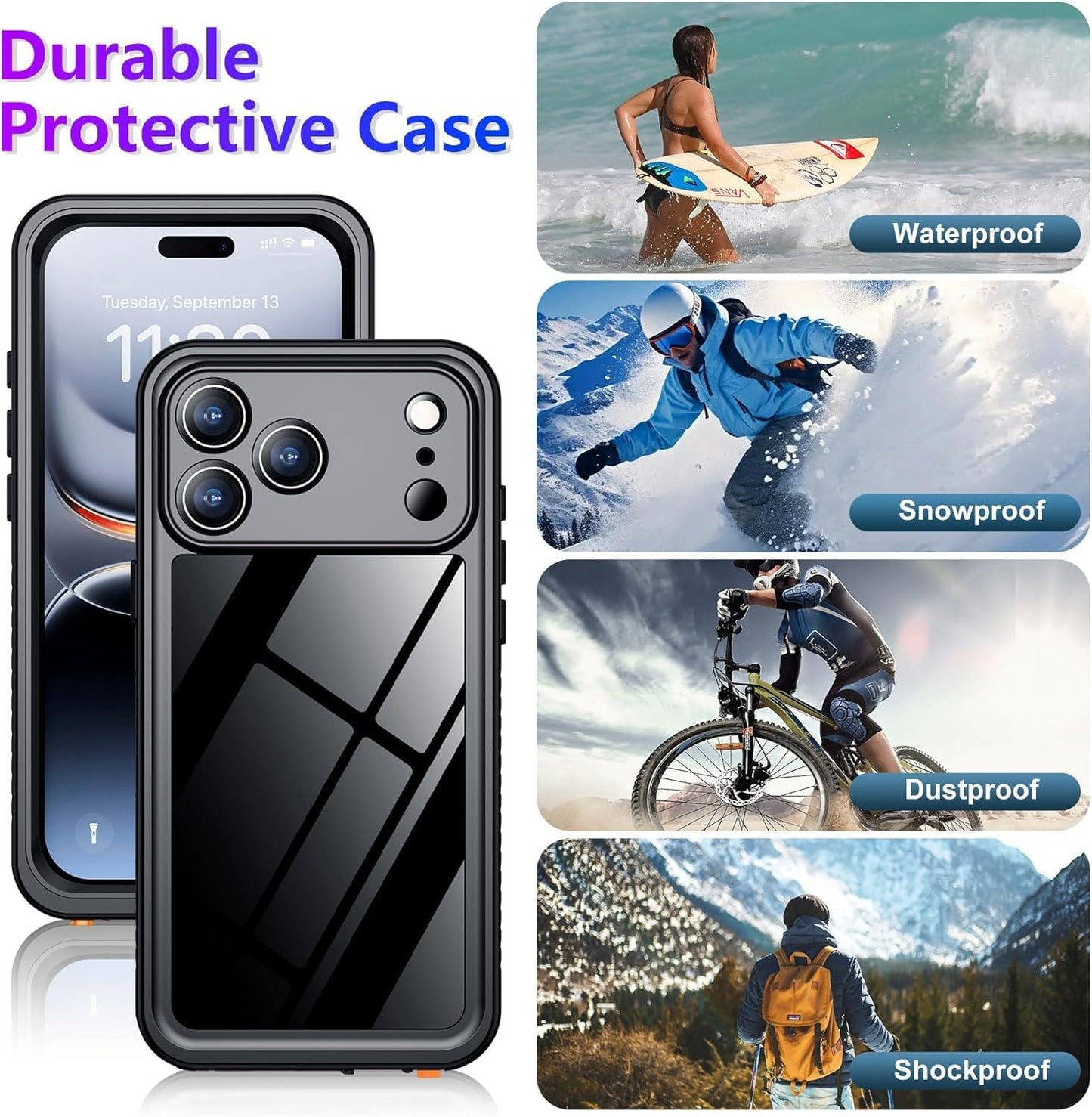 Redpepper Waterproof Dustproof Protective Phone Case for iPhone 17 Pro NEW