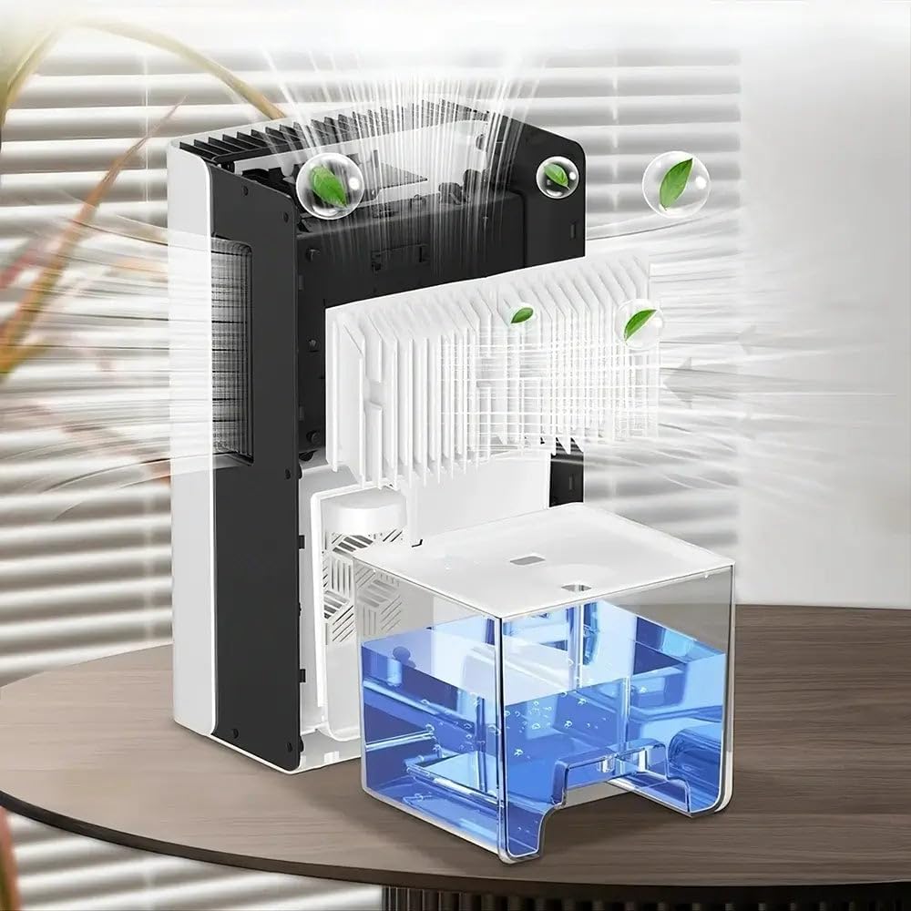 HOVEROO 1000ML Air Purifier & Dehumidifier for Home Damp Control, White NEW