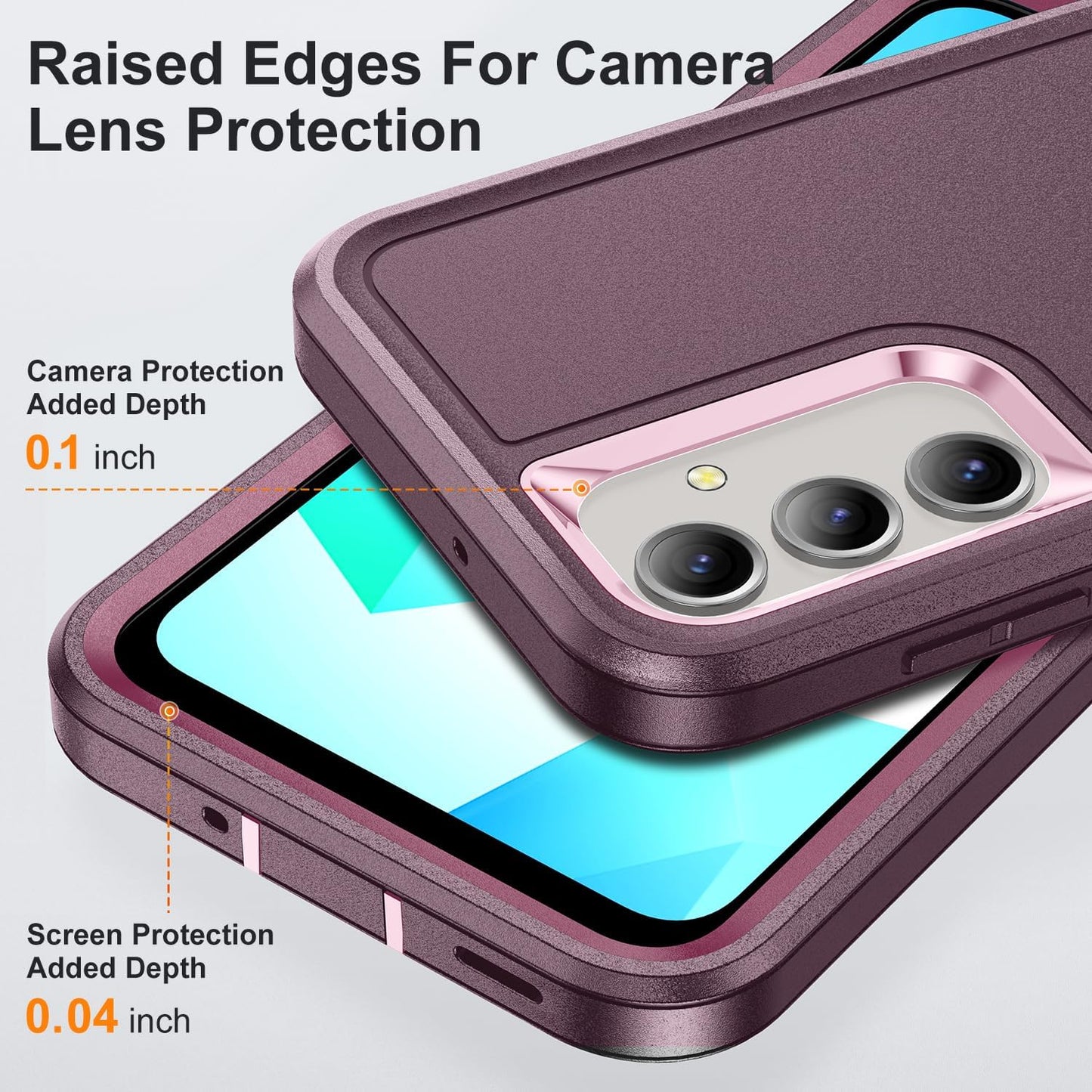 Asuwish Phone Case for Samsung Galaxy A17 5G/4G with Tempered Glass Purple DEMO
