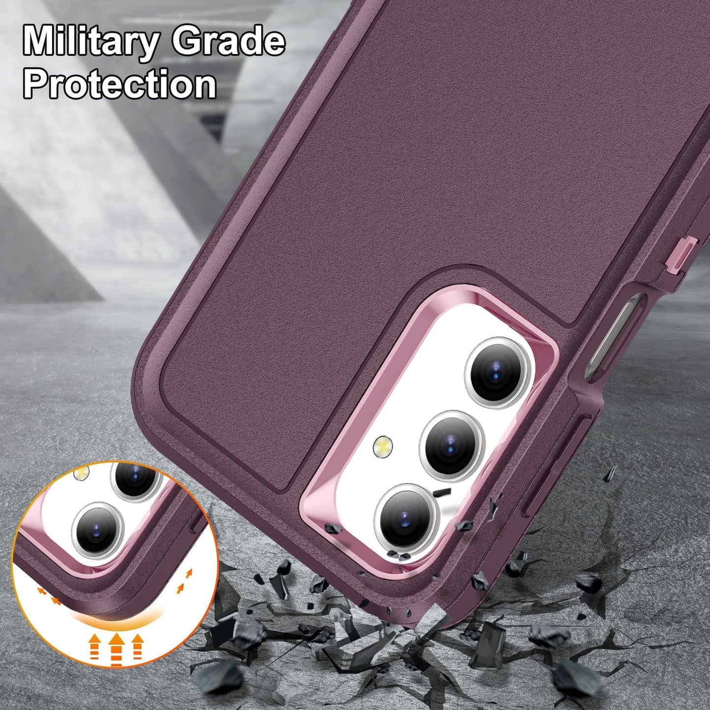 Asuwish Phone Case for Samsung Galaxy A17 5G/4G with Tempered Glass Purple DEMO