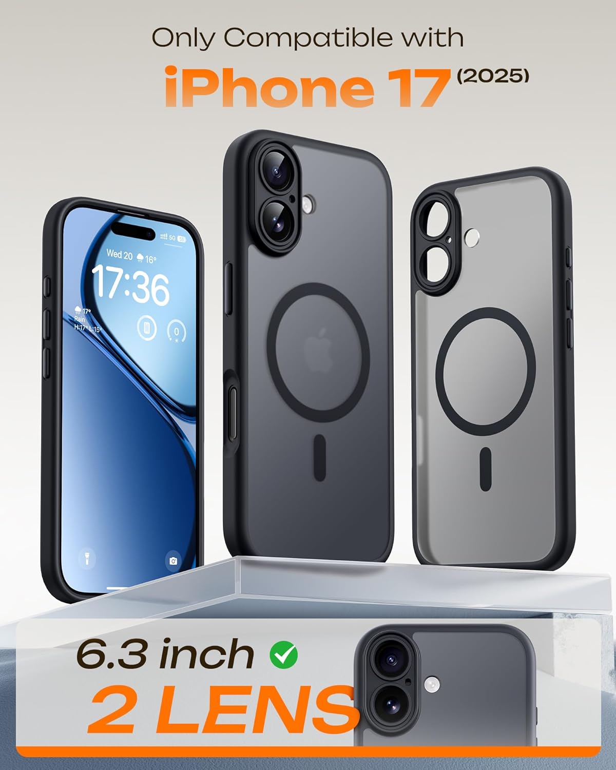 TOCOL Phone Case with Full Camera Protection and Built-in Magnetic Ring for NEW