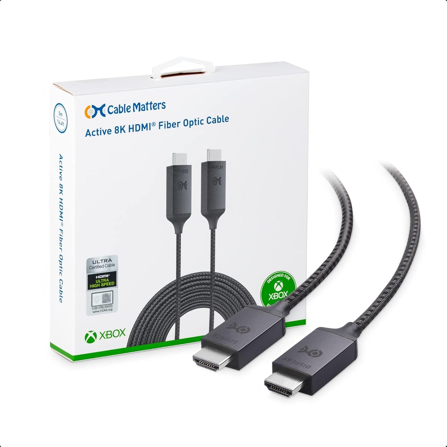 Cable Matters 10m / 32.8ft Ultra High Speed HDMI Fiber Optic Cable, Black NEW