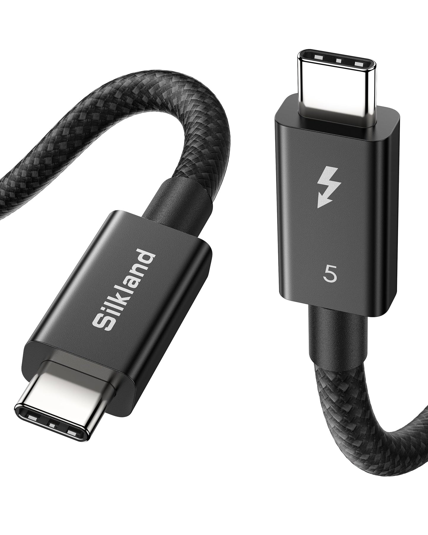 Silkland 80Gbps USB Cables USB-C Cable Thunderbolt 5 Braided High-Speed NEW