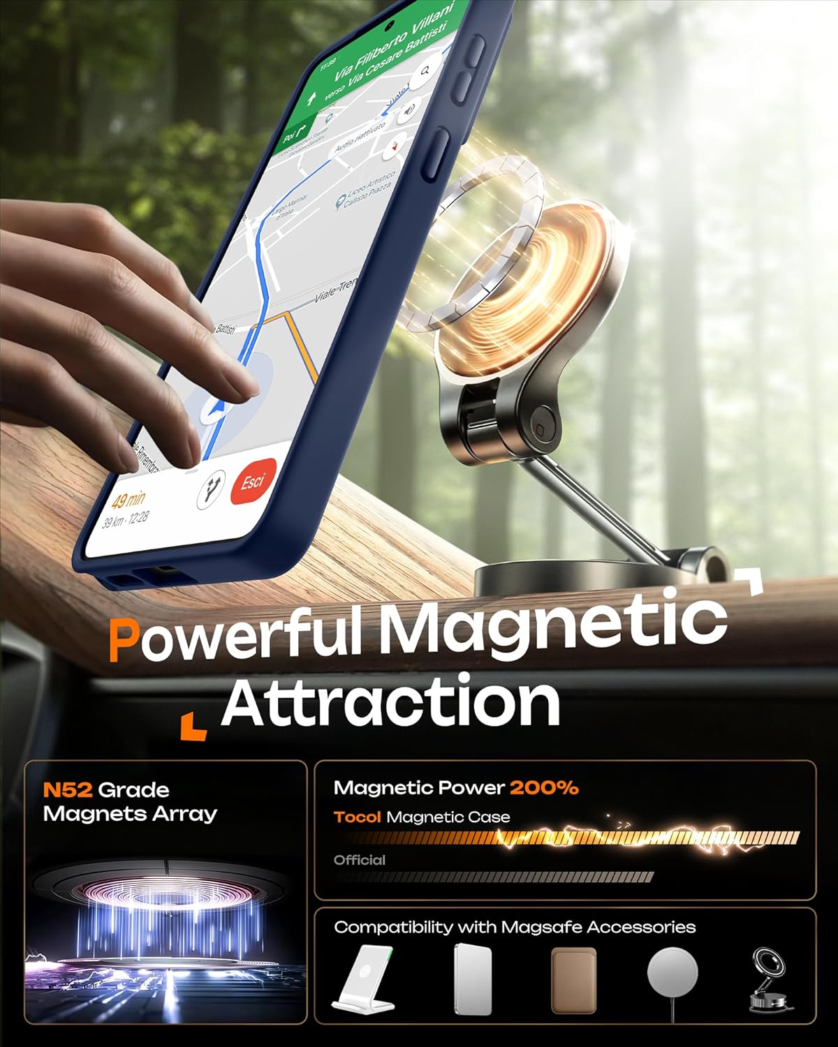 TOCOL Phone Case for Samsung Galaxy S26 Ultra Magnetic Ring Drop Protection NEW
