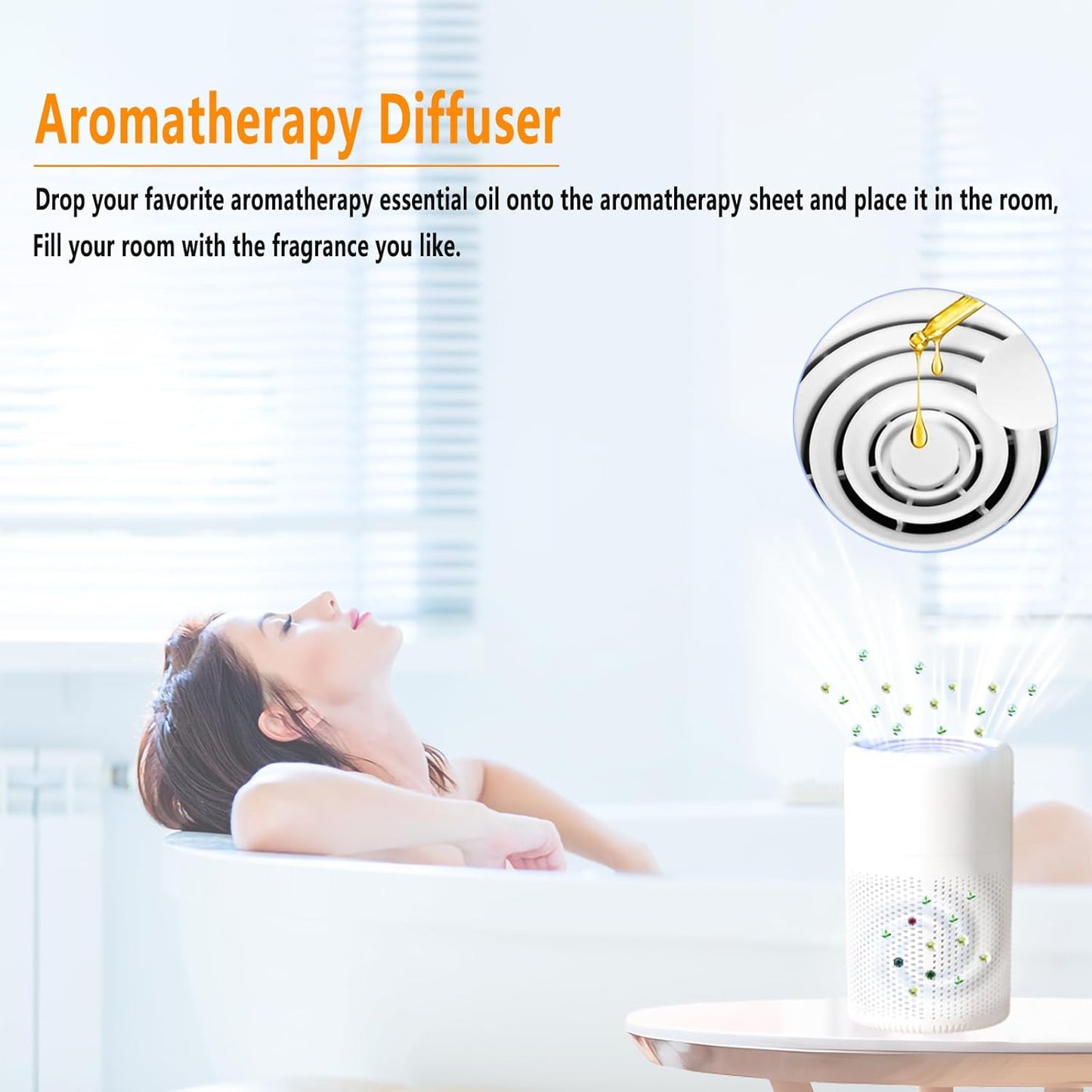 High-Performance White Air Purifiers Air Purifier with H13 HEPA Filter for DEMO