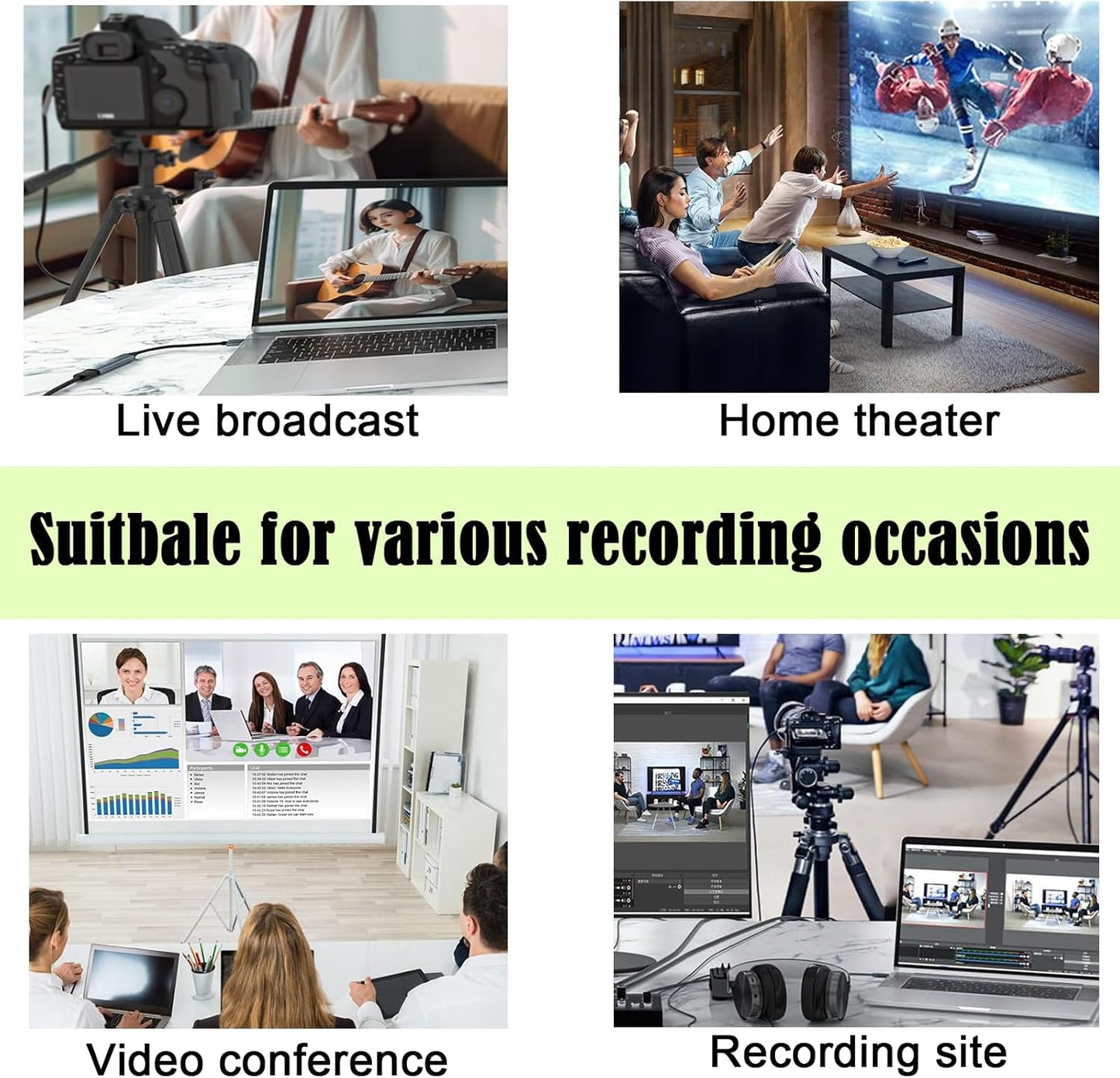 4K HDMI Components to USB Video Capture Card 1080P60 HD Live Audio DEMO