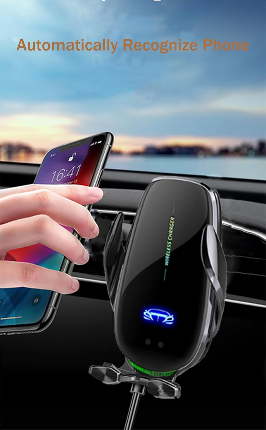 Basecn 15W Automobile Chargers Fast Charge Wireless Car Vent Phone Charger NEW