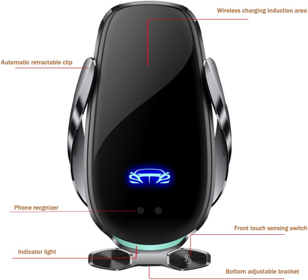 Basecn 15W Automobile Chargers Fast Charge Wireless Car Vent Phone Charger NEW