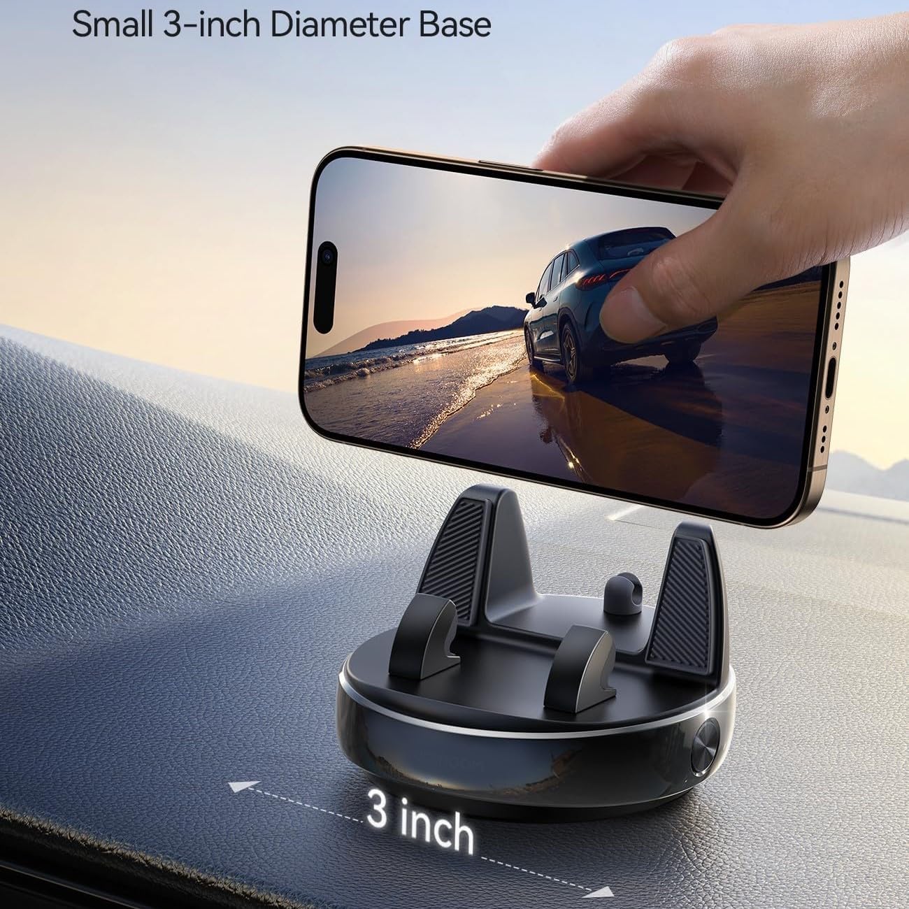 JOYROOM 360° Adjustable Black Dash-Mounted Car Phone Holder for All DEMO