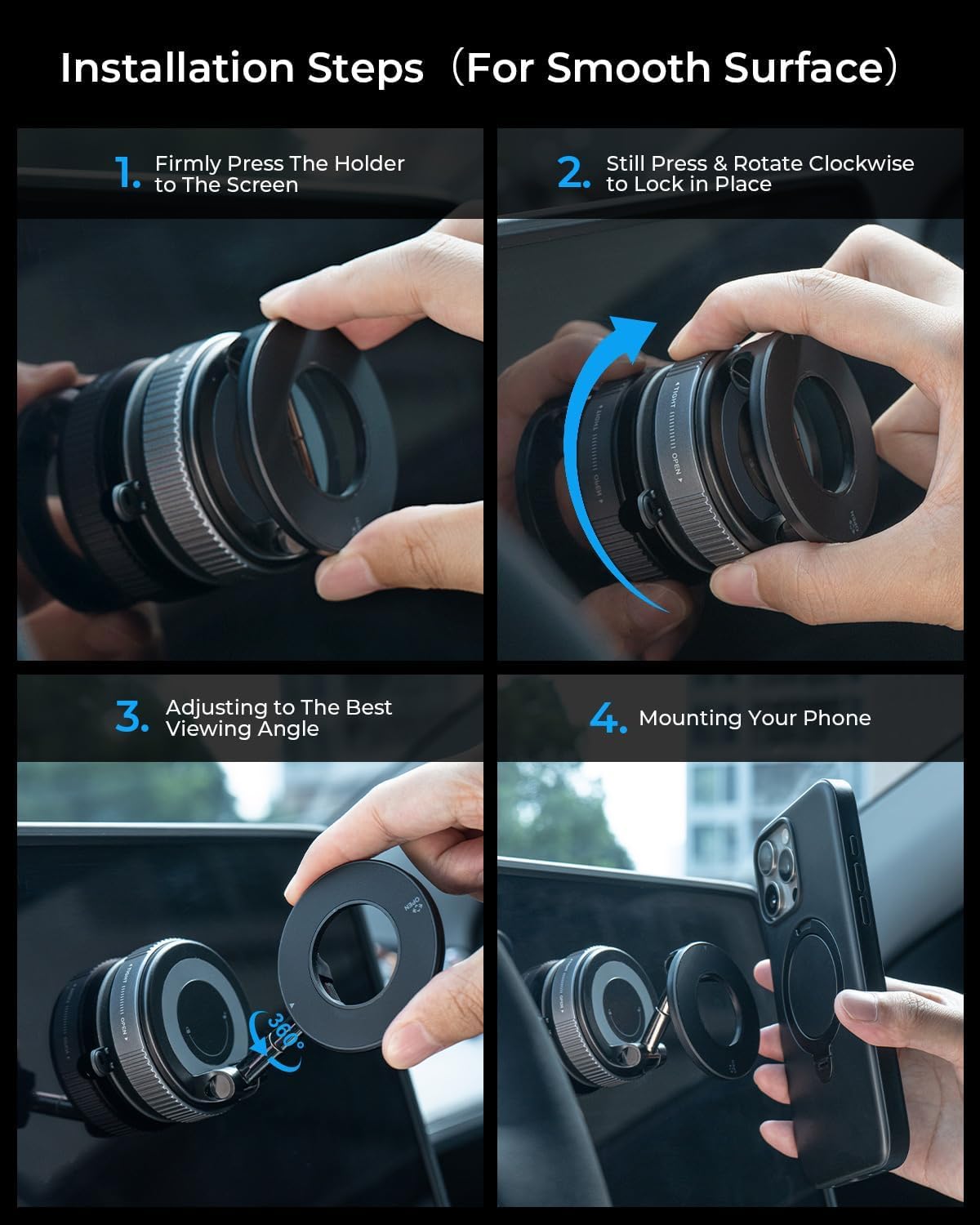 Magnetic Phone Holder Stand with Suction Cup Cradle for MagSafe Devices in NEW