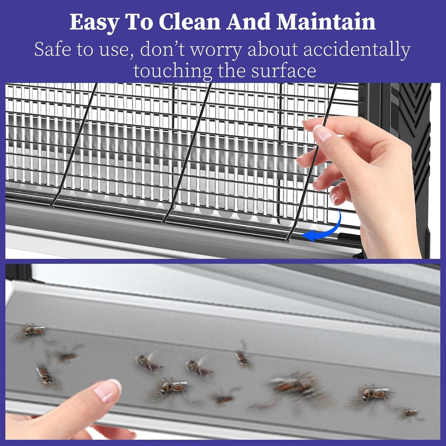 Electric Fly Zapper Mosquito Bug Killer Removable Tray USB Powered Black NEW