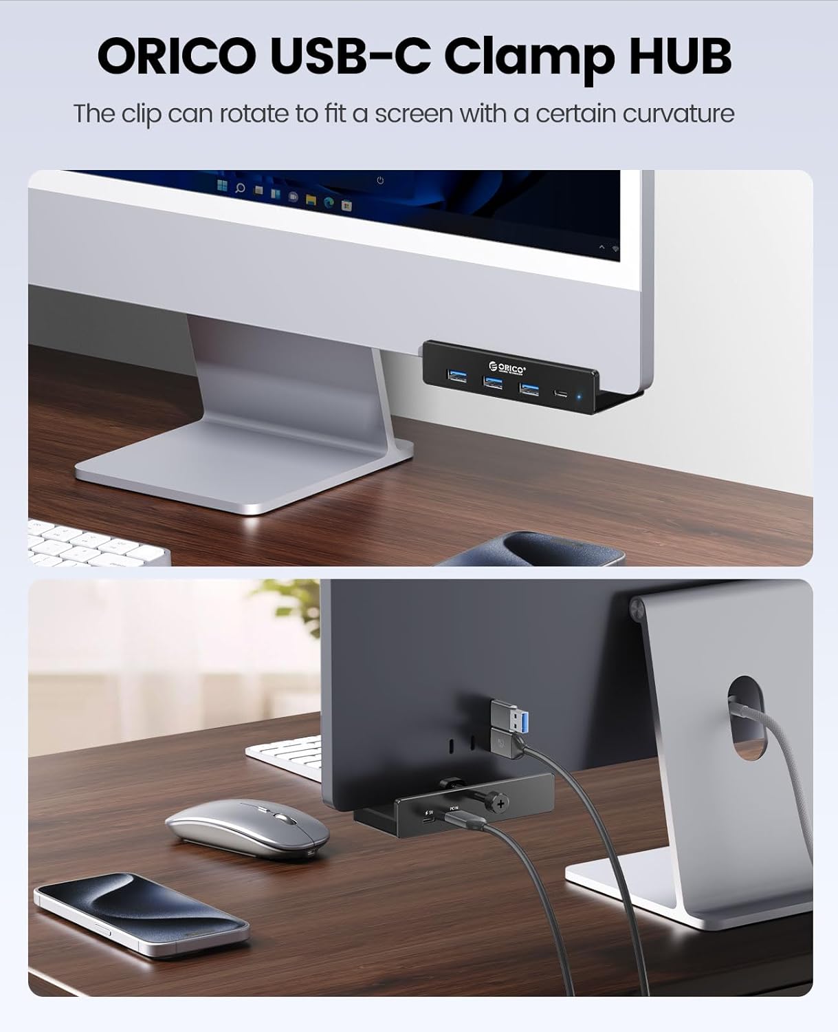 ORICO Aluminum USB Hubs 4-Port USB 3.0 Hub Powered Splitter for Desktops NEW