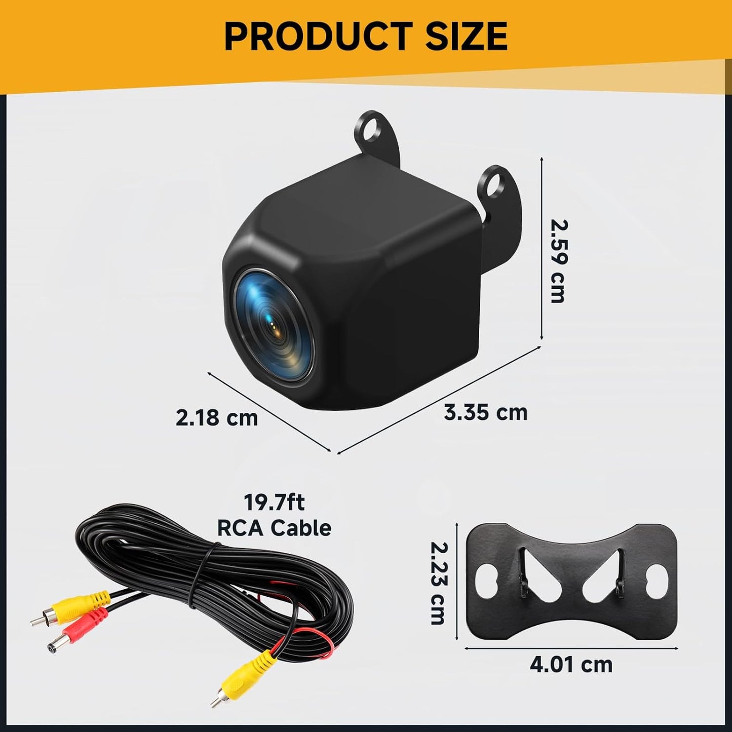 720P Waterproof Backup Camera with Wide Angle Lens for Reversing Cars DEMO