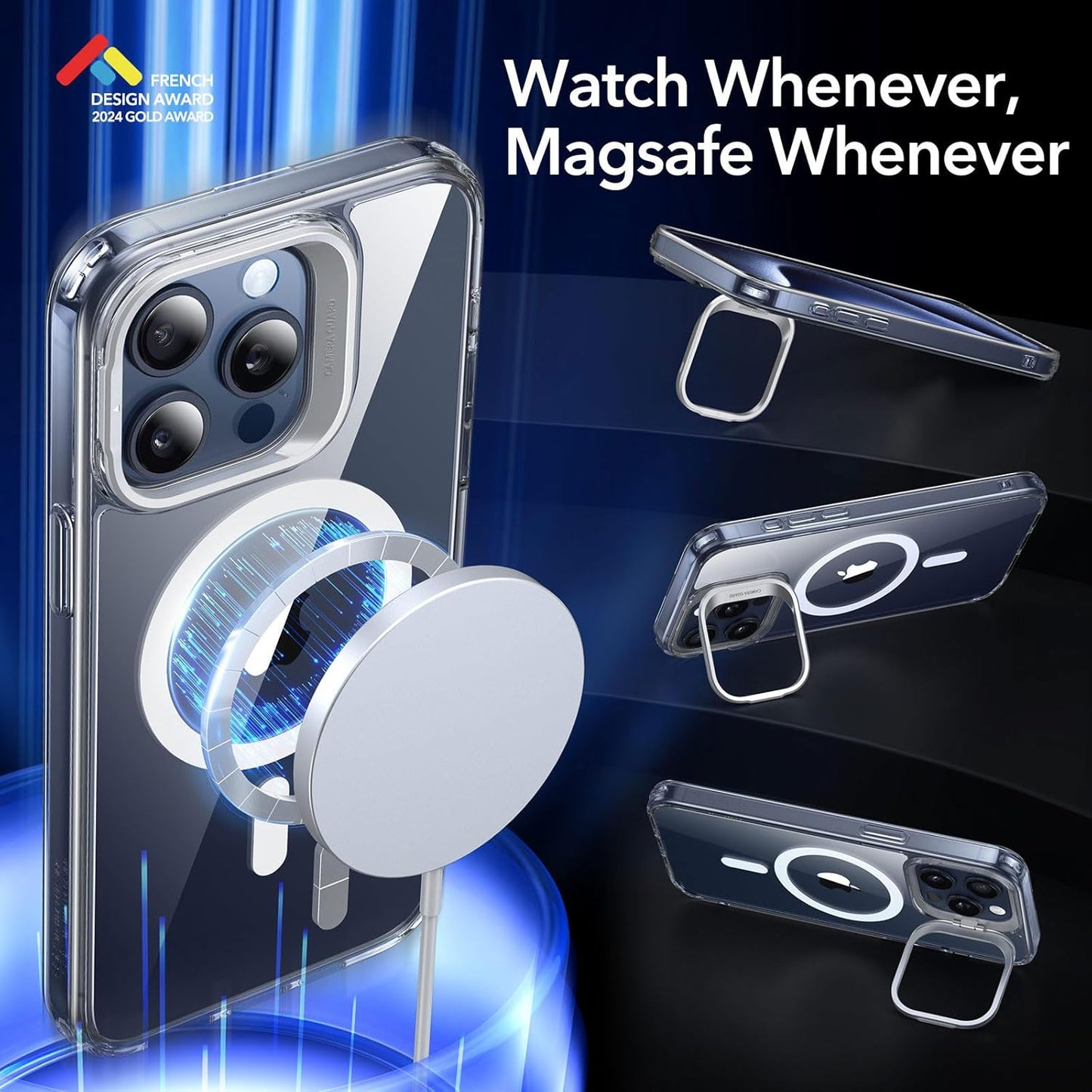 ESR Clear Protective Magnetic Phone Case for iPhone 15 Pro Max with MagSafe DEMO