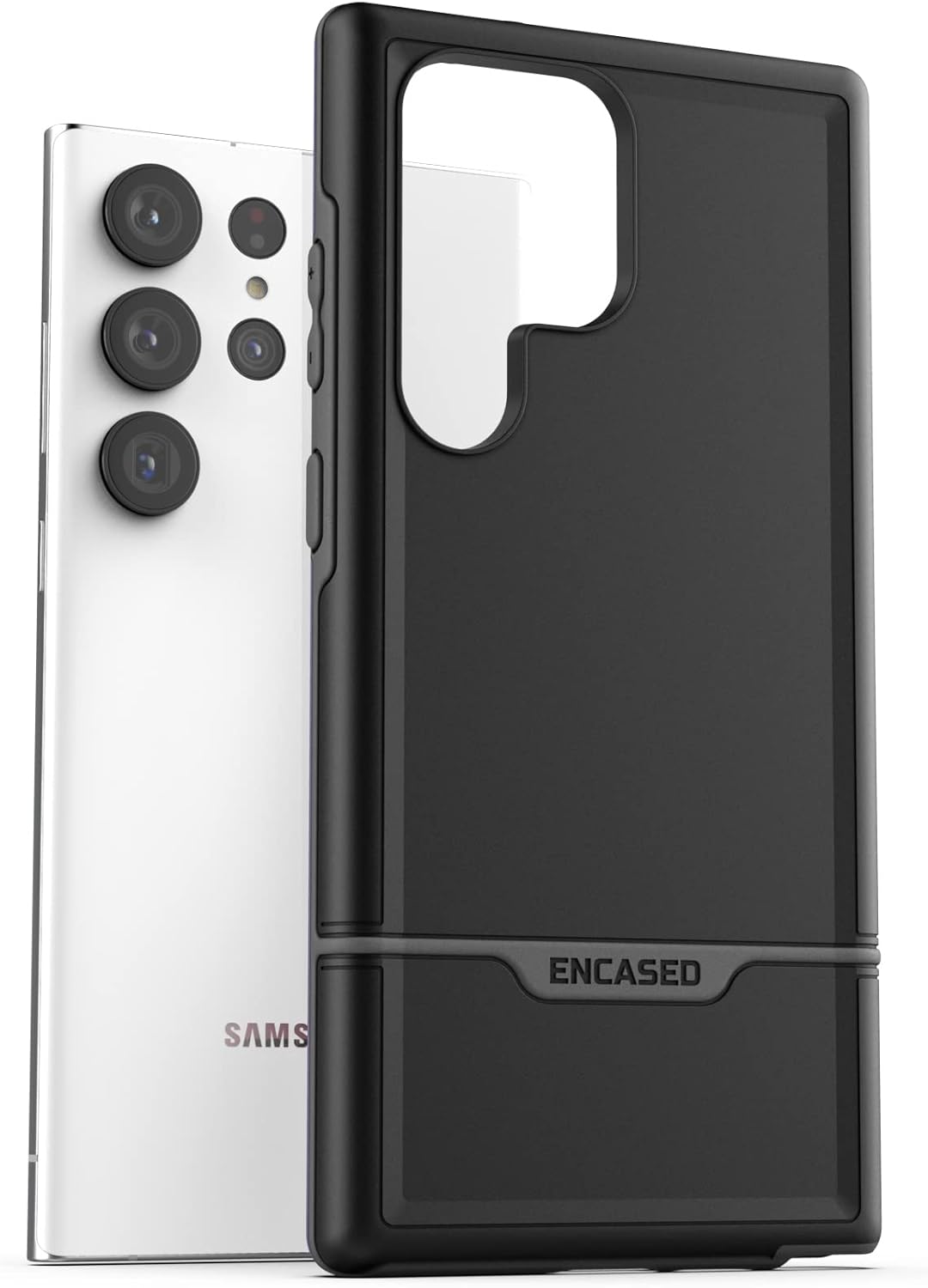 Encased Protective Black Phone Case for Samsung Galaxy S23 Ultra NEW