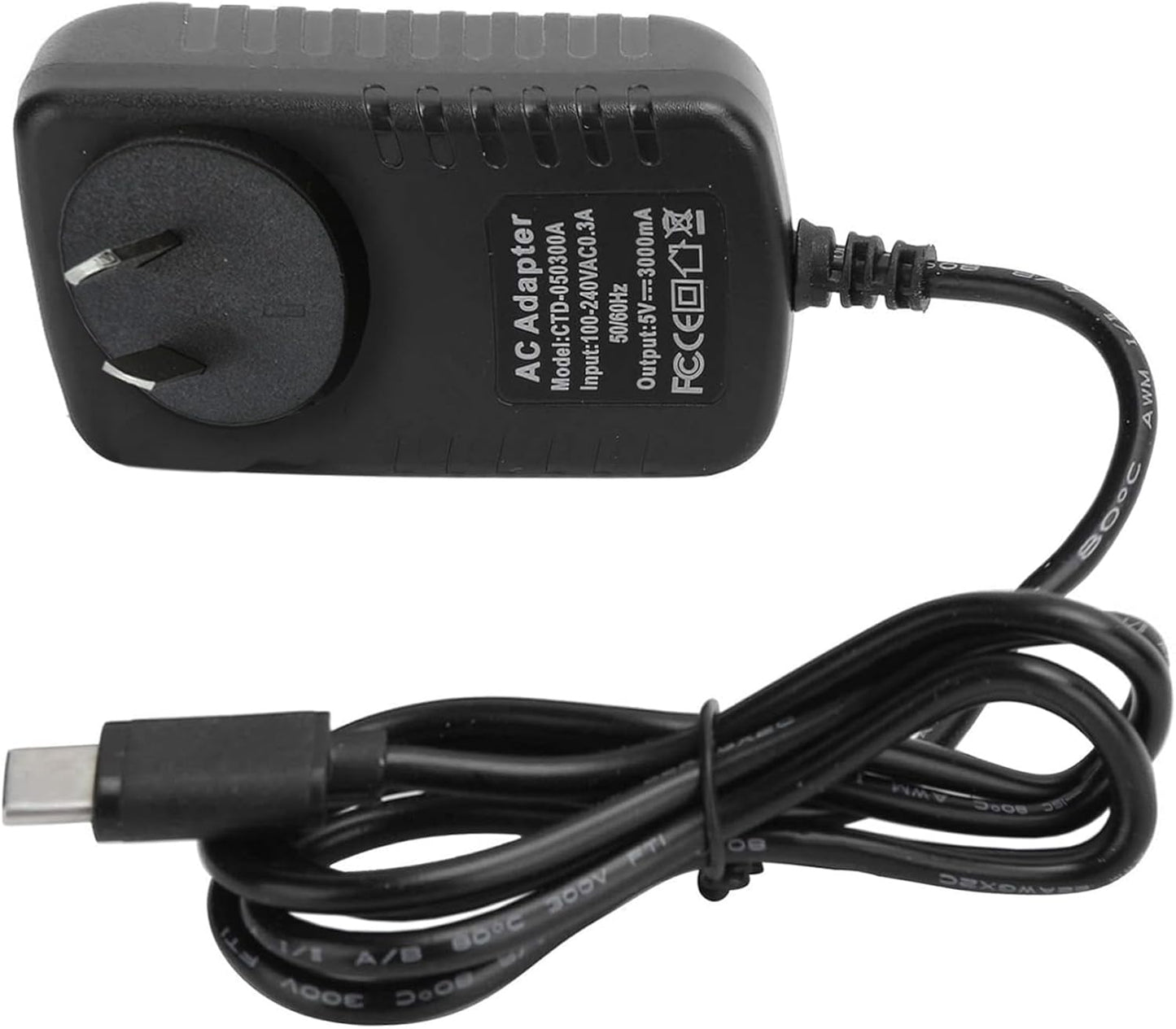 Powerful 15W USB-C Fast Charger for Raspberry Pi 4B, Black Power Supply DEMO