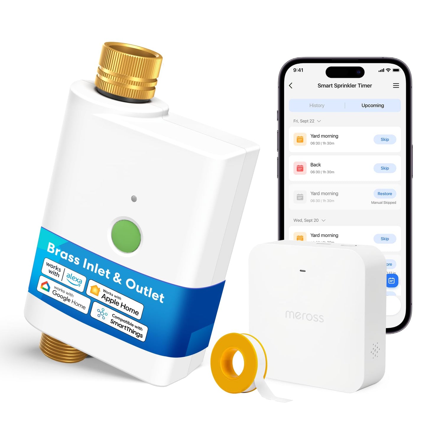 meross Smart Hose Timers WiFi Water Timer with Usage Tracking & Rain Skip, DEMO