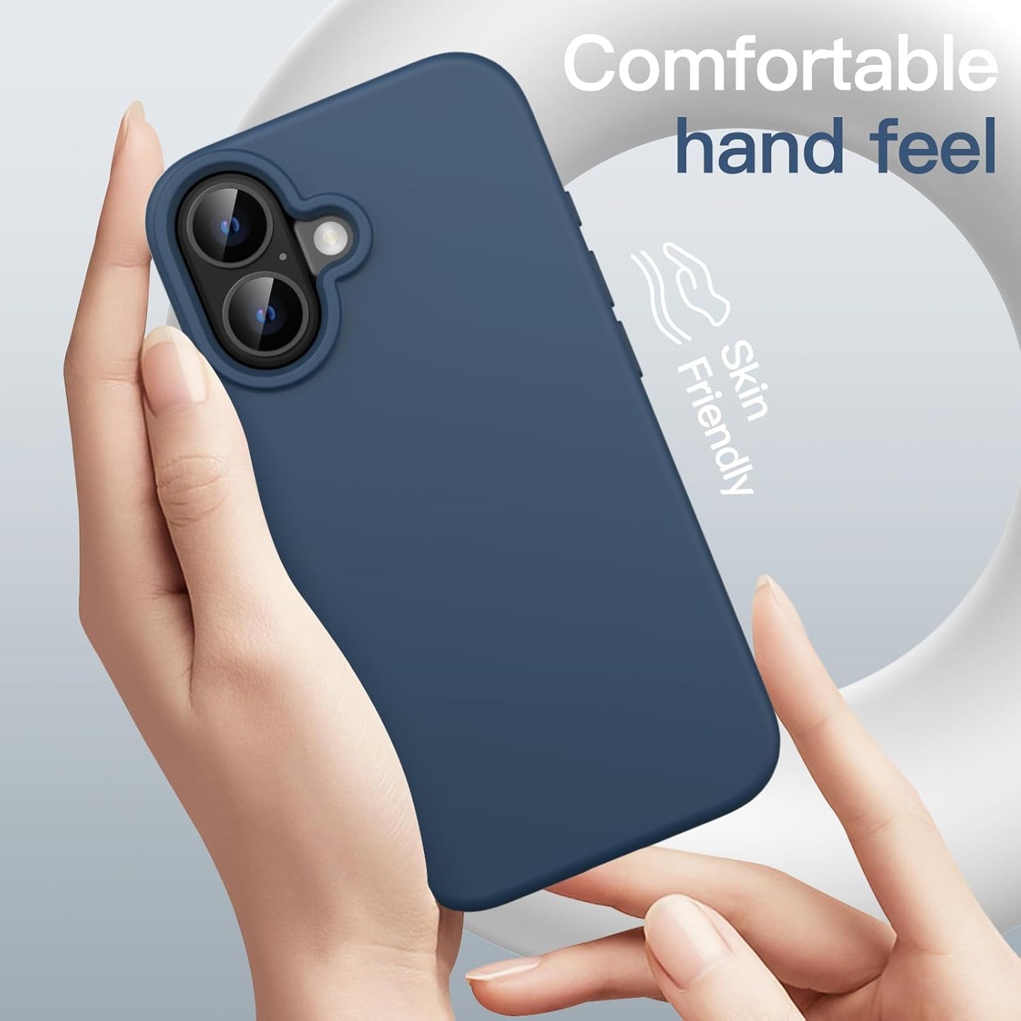 JETech Liquid Silicone Protective Phone Case for iPhone 16 6.1-Inch, Navy NEW