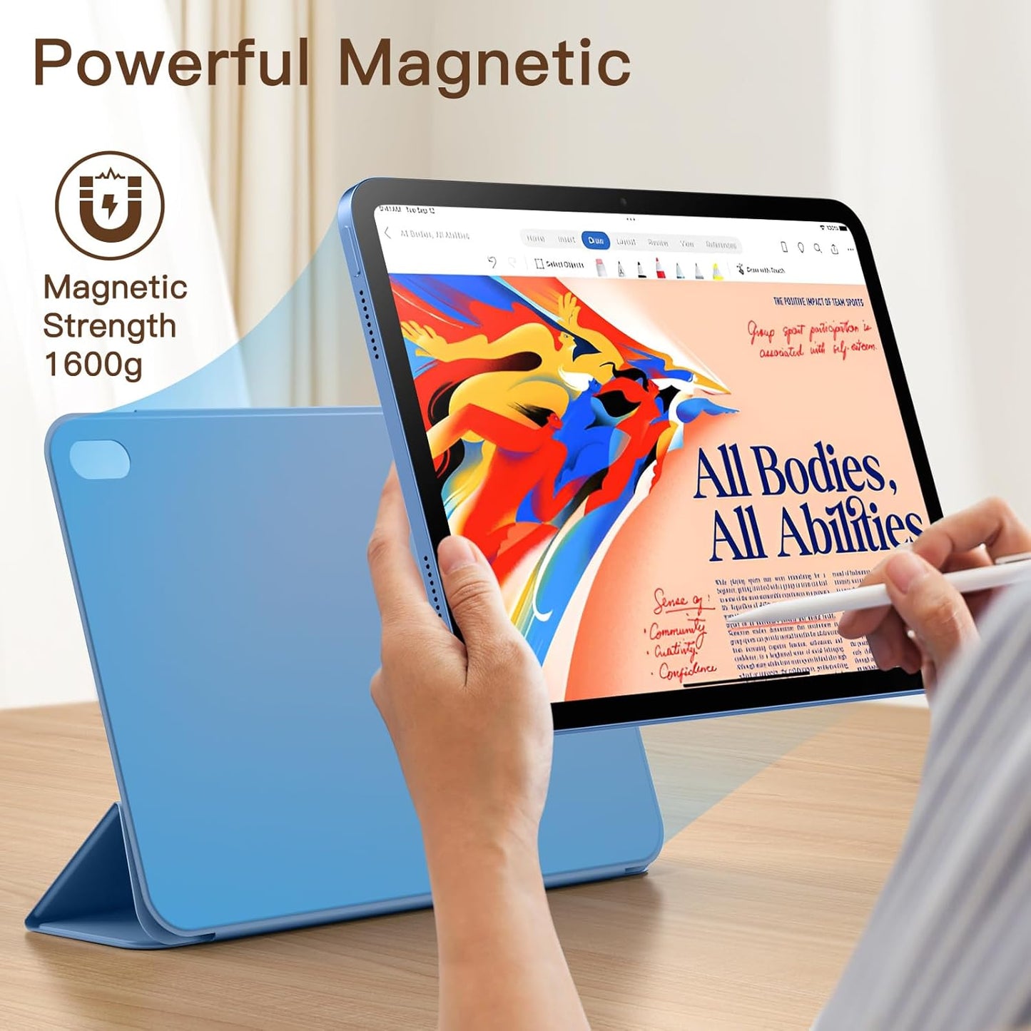 JETech Blue Protective Folio Tablet Case Cover for iPad A16 2025/iPad 10 NEW