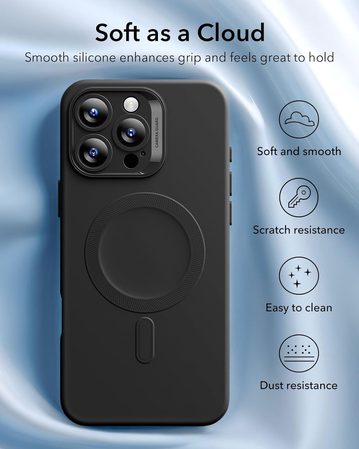 ESR Magnetic MagSafe Phone Case for iPhone 16 Pro Max, Black Size iPhone 16 NEW
