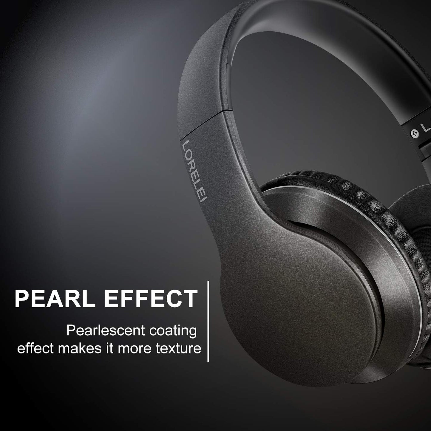 LORELEI Lightweight Foldable Portable Over-Ear Headphones with Microphone NEW