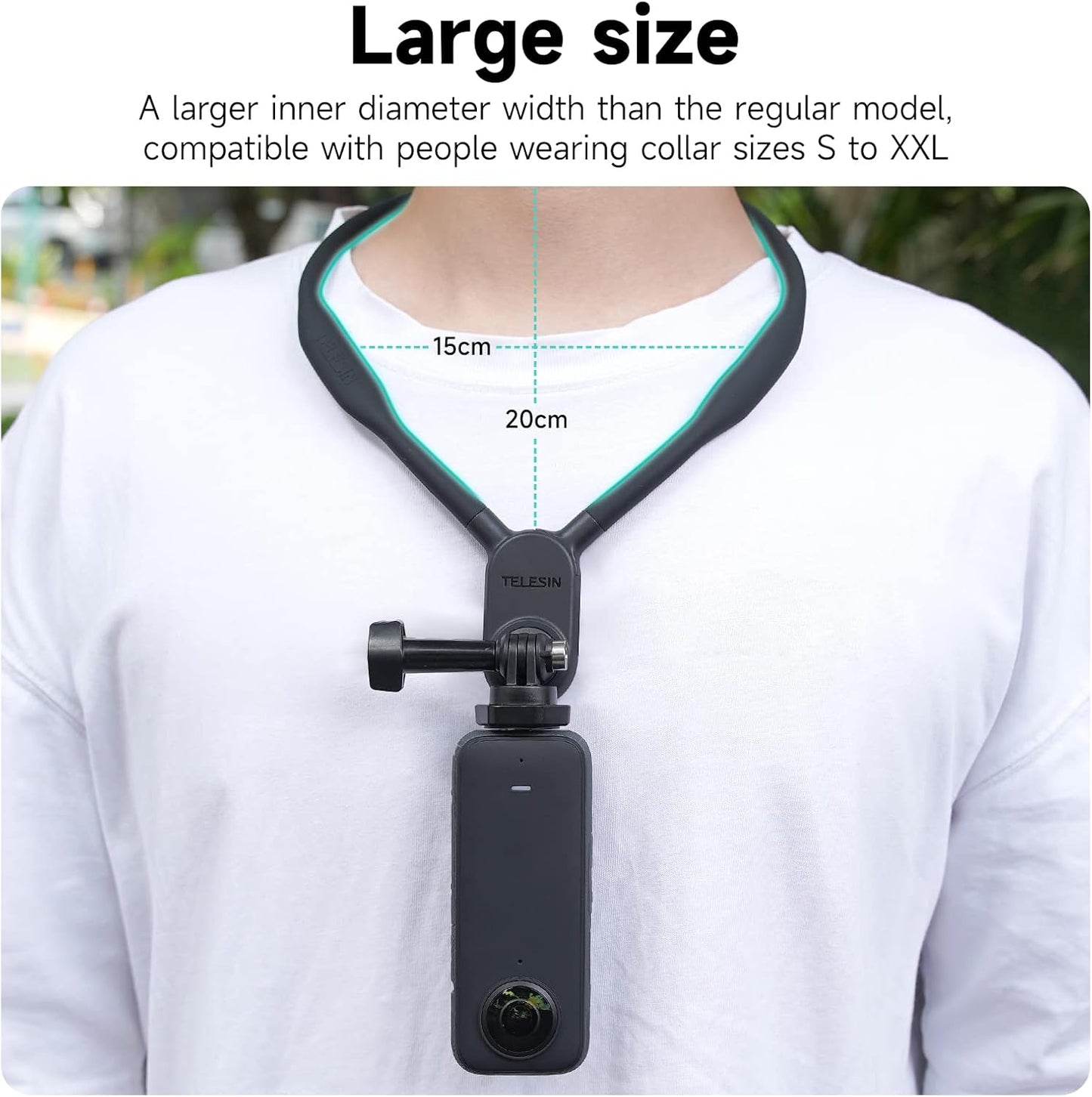 TELESIN Camera Mounts & Clamps Neck Mount Phone Clip Kit for GoPro Insta360 NEW