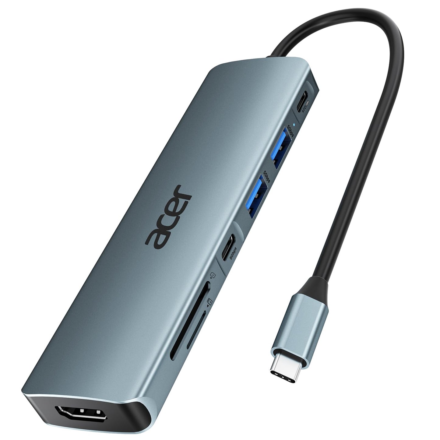 Acer 7-in-1 USB Hubs USB-C Hub Multiport Adapter with HDMI 4K, SD Card DEMO