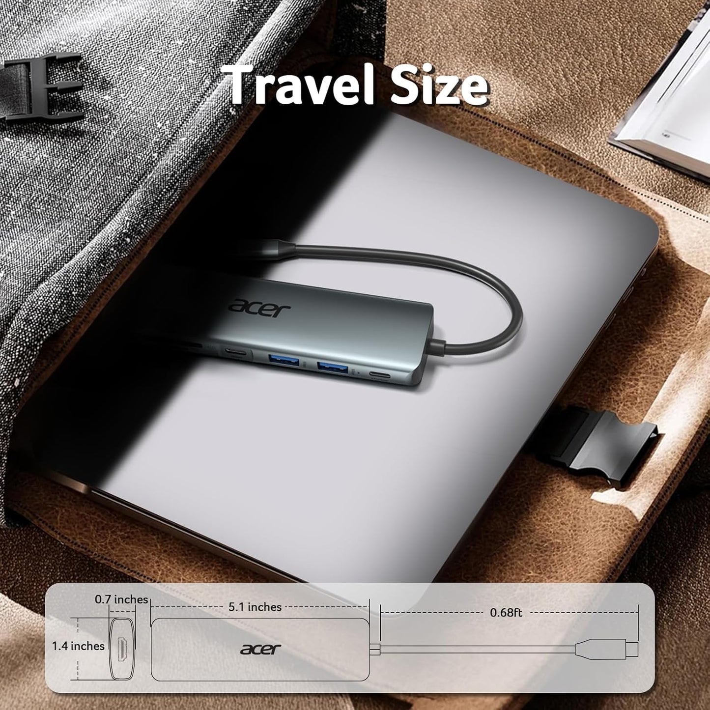 Acer 7-in-1 USB Hubs USB-C Hub Multiport Adapter with HDMI 4K, SD Card DEMO