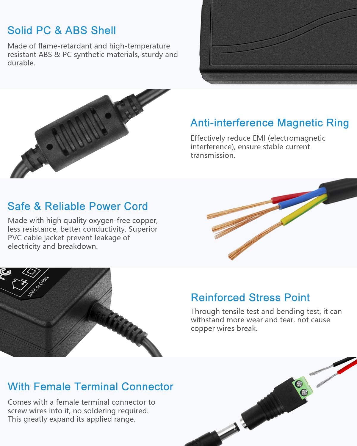 ALITOVE 72W AC Adapters AC to DC Adapter Power Supply Converter 220V 24V DEMO