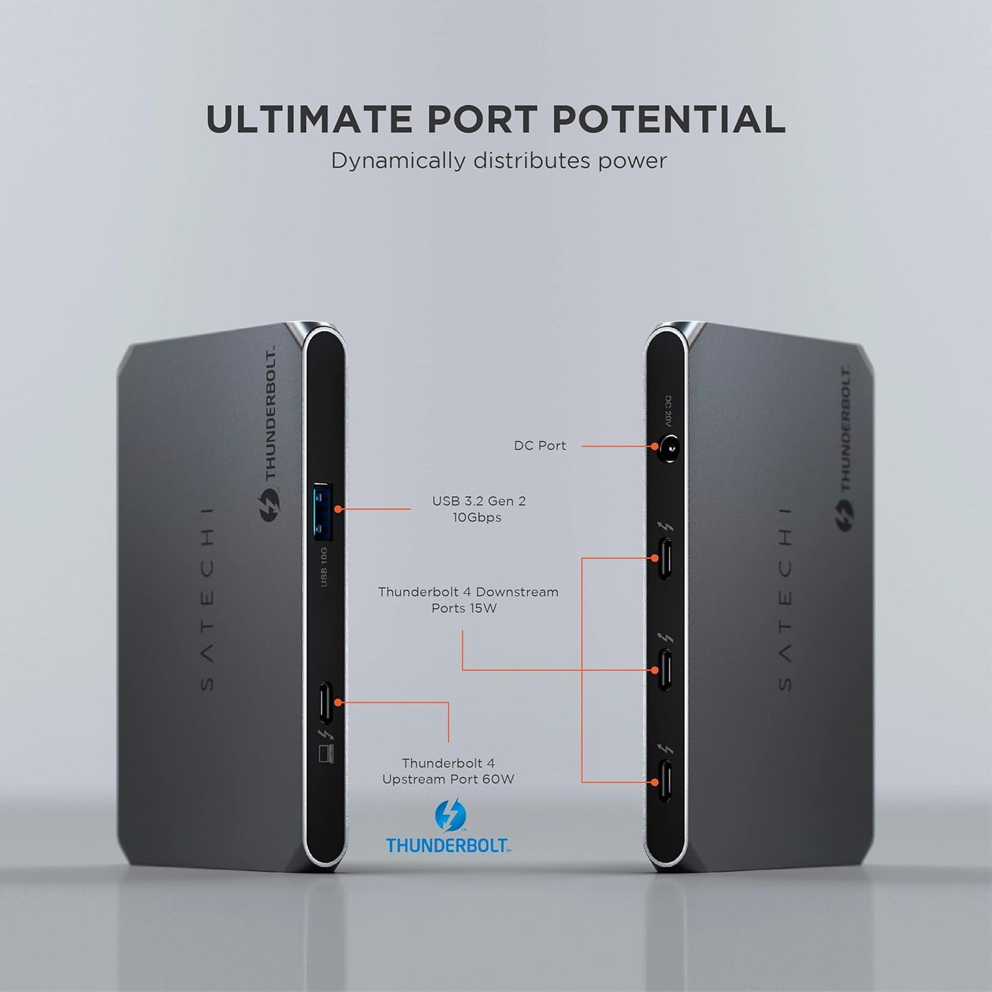Satechi 5-in-1 Thunderbolt 4 Slim Docking Station 8K Dual 4K Display Space DEMO