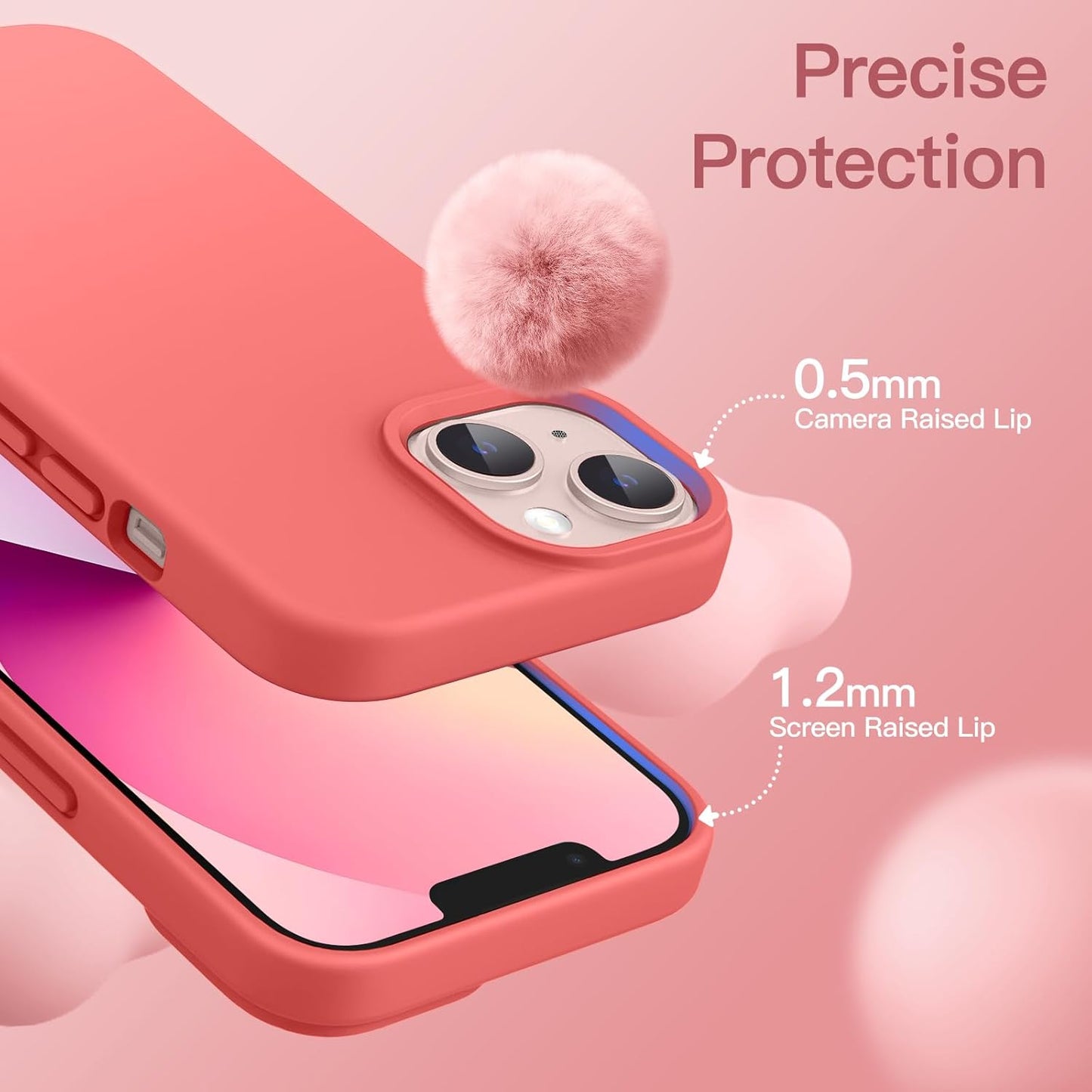 JETech Silicone Phone Case for iPhone 13 6.1-Inch Soft Touch Full-Body NEW