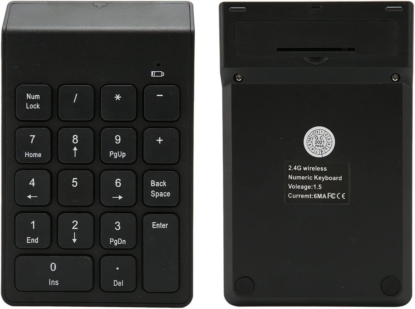 Compact 18-Key Wireless Numeric Keypad USB Financial Keyboard for Computers NEW