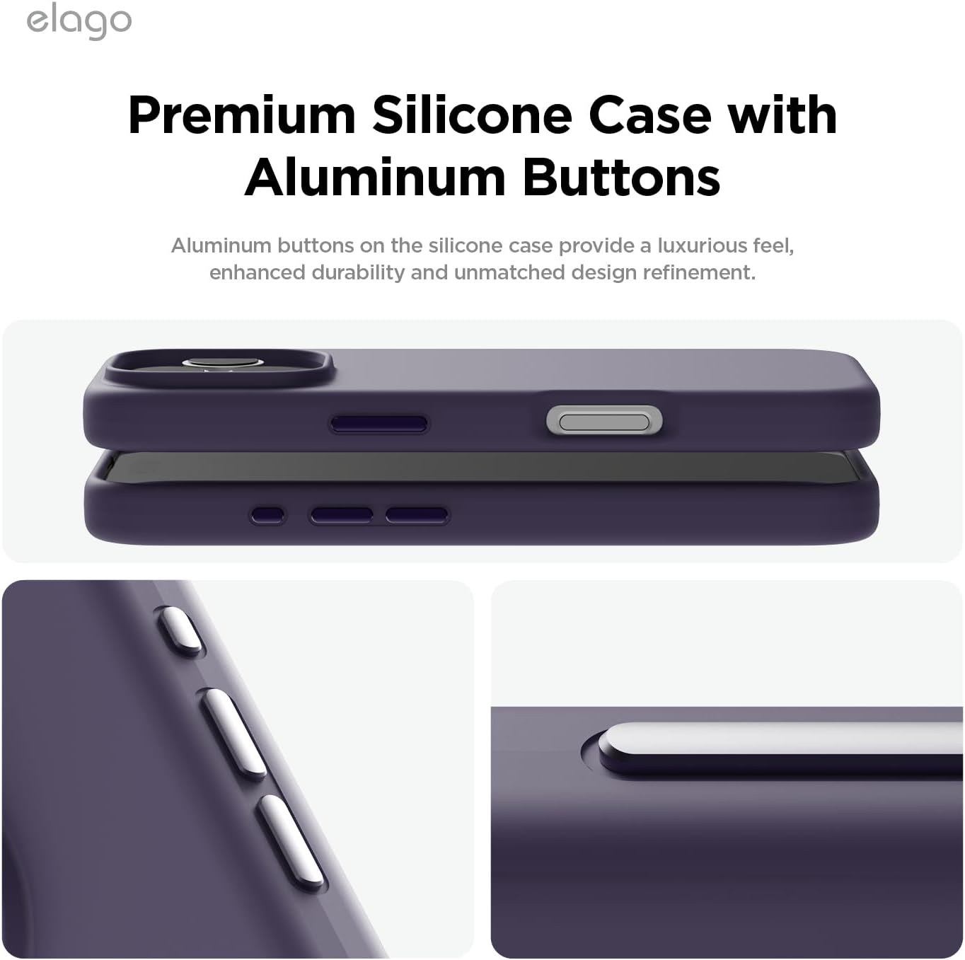 elago Magnetic Silicone Phone Case for iPhone 16 Pro Max 6.9 Inch Deep NEW