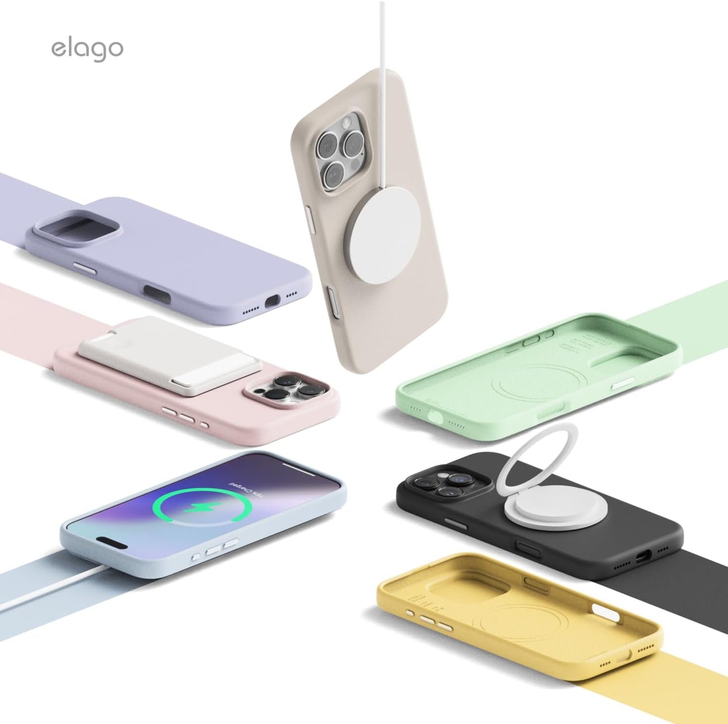 elago Magnetic Silicone Phone Case for iPhone 16 Pro Max 6.9 Inch Deep NEW